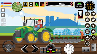 Farm Tractors Dinosaurs Games Tangkapan skrin 1