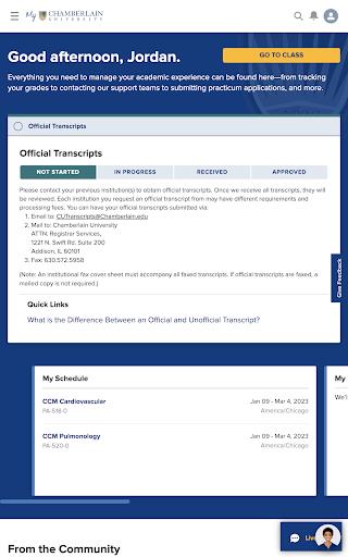 My Chamberlain: Student Portal Schermafbeelding 3