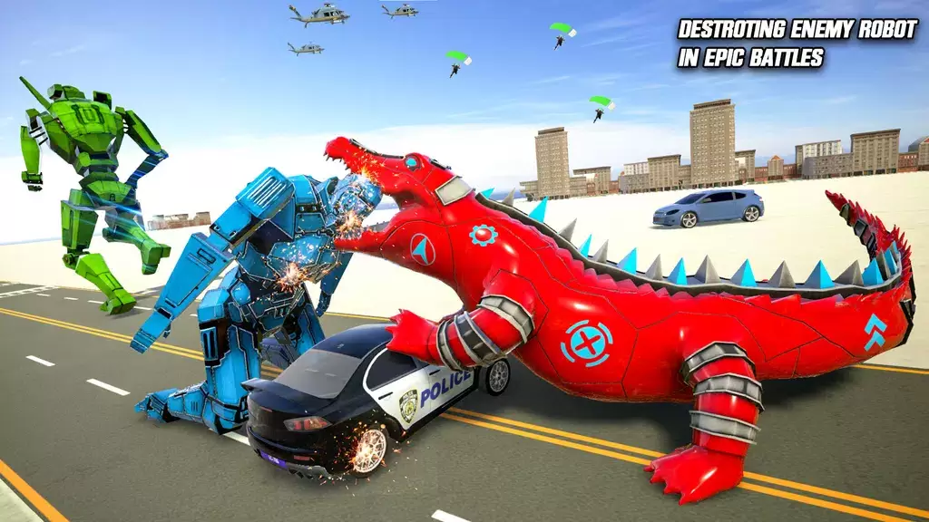 Crocodile Robot Car Transform スクリーンショット 2