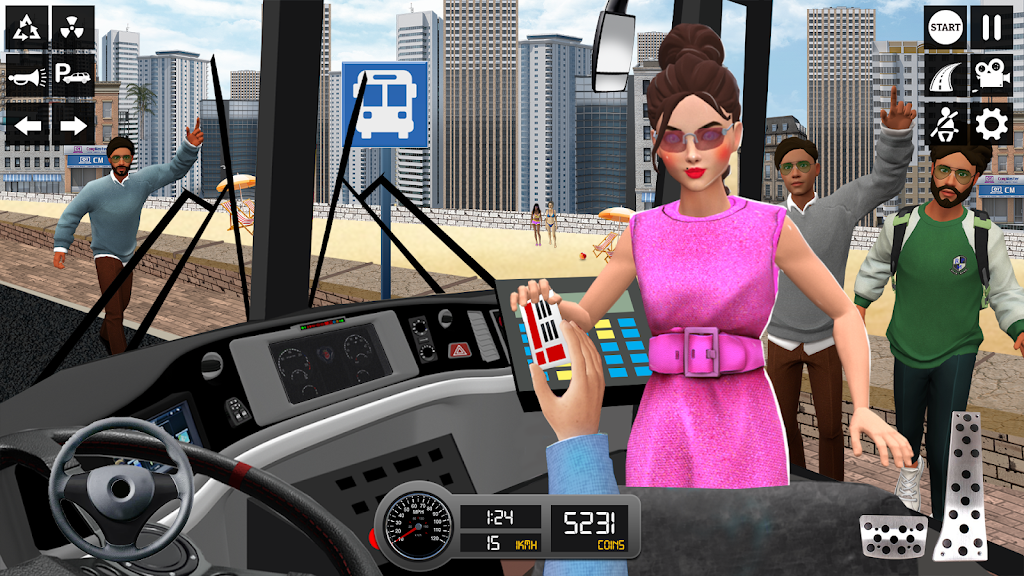 Driving Simulator 3d Bus Games Schermafbeelding 0