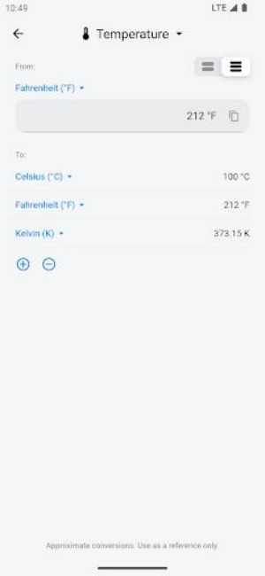 Schermata Unit Converter - AUC 1