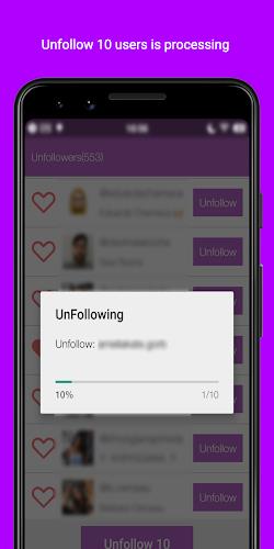 Unfollowers  &  Followers Zrzut ekranu 3