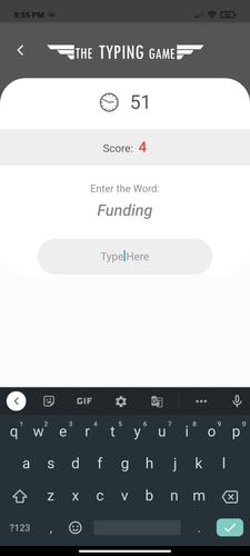 The Typing Game Скриншот 0