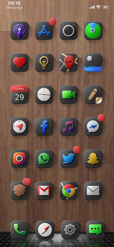 Shiiny Icon Pack Mod Schermafbeelding 1