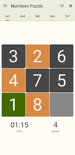 15 Number puzzle sliding game 스크린샷 2