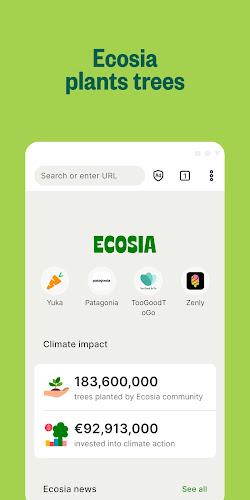 Ecosia: Le navigateur écolo Capture d'écran 1