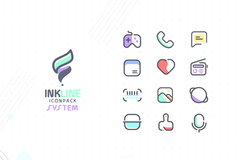 InkLine Icon Pack Mod Captura de tela 0