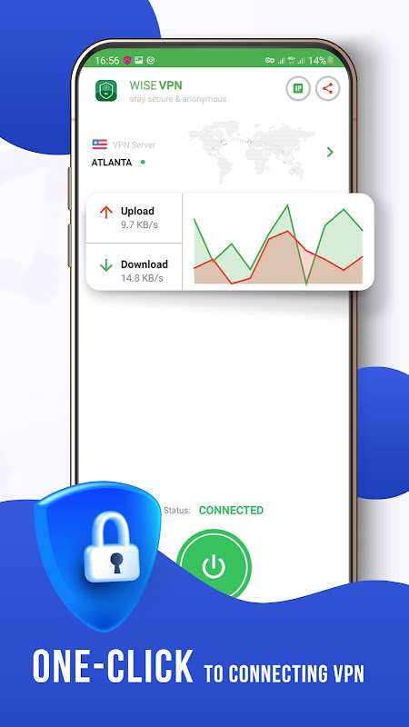 Fast VPN Wise VPN: Fast Secure Schermafbeelding 1