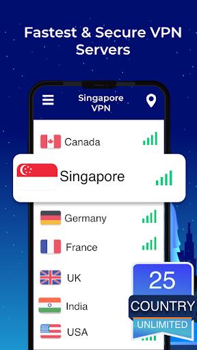 Schermata Singapore VPN - Free, Fast & Secure 1