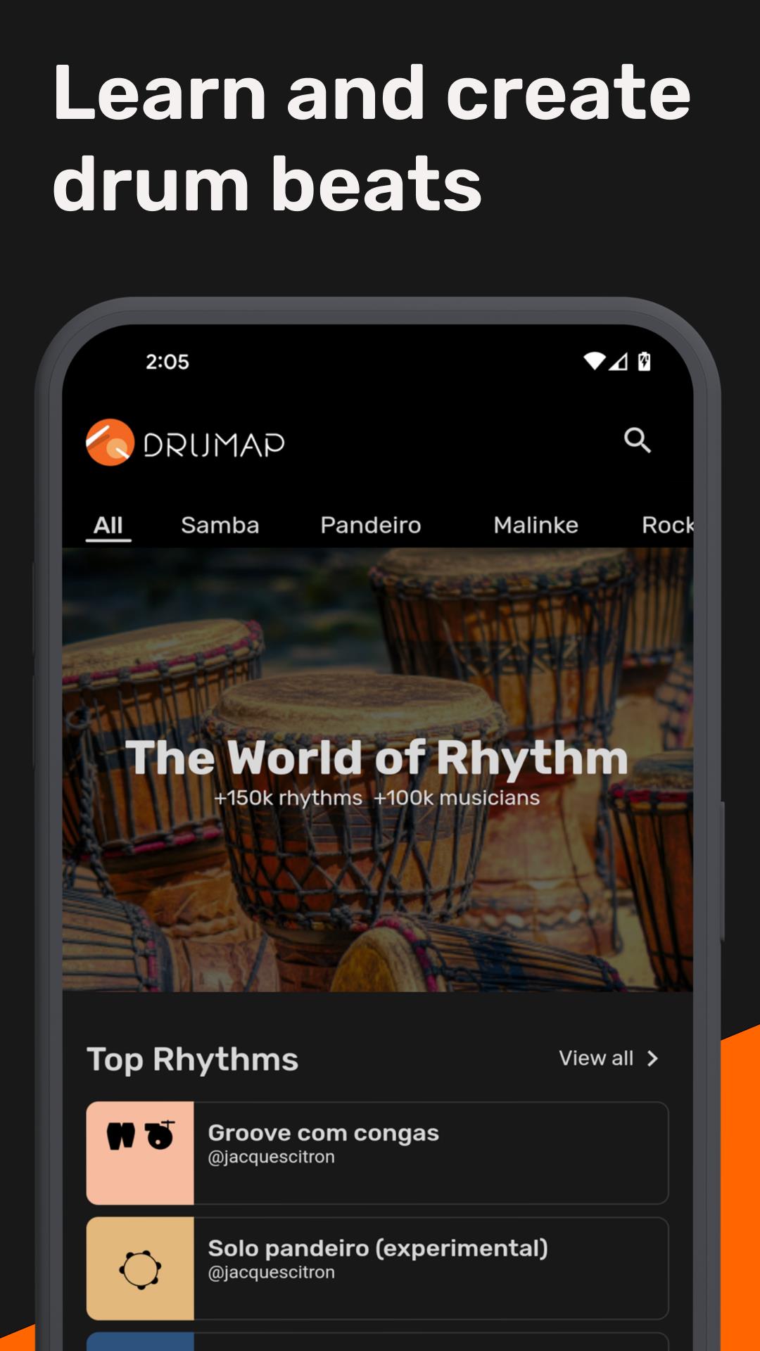 Drumap. The World of Rhythm Schermafbeelding 0