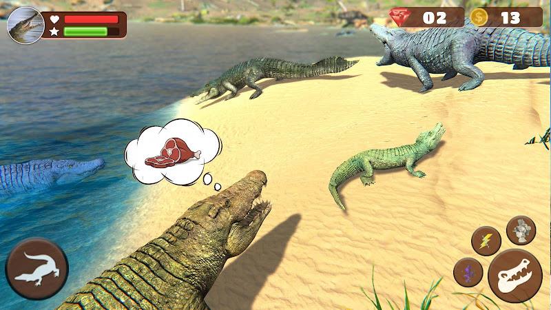 Wild Crocodile Family Sim Game ဖန်သားပြင်ဓာတ်ပုံ 0