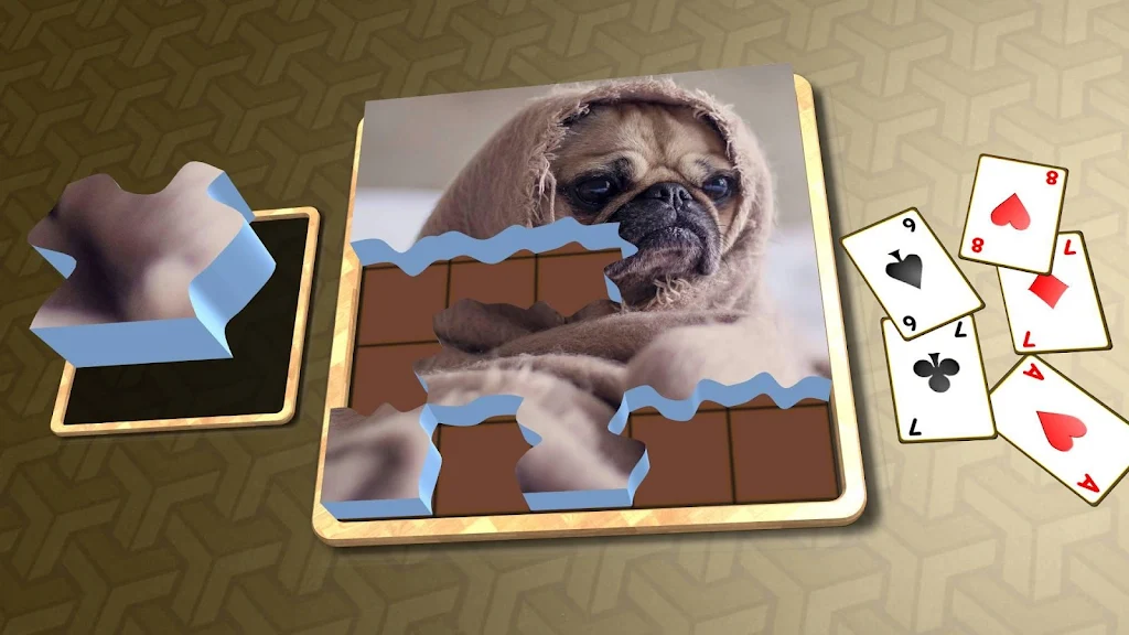 Jigsaw Solitaire - Dogs Screenshot 2