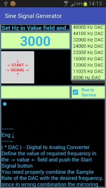 Sine SignalnGenerator Capture d'écran 1