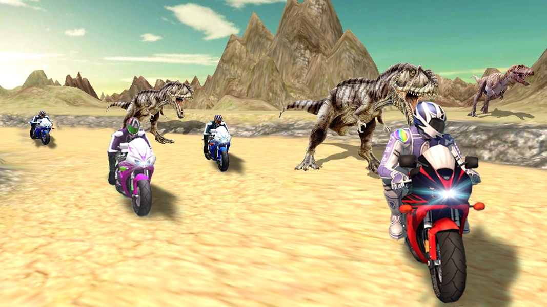 Dino World Bike Race Game - Jurassic Adventure Captura de pantalla 2