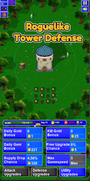 Lone Tower Roguelike Defense MOD ဖန်သားပြင်ဓာတ်ပုံ 0
