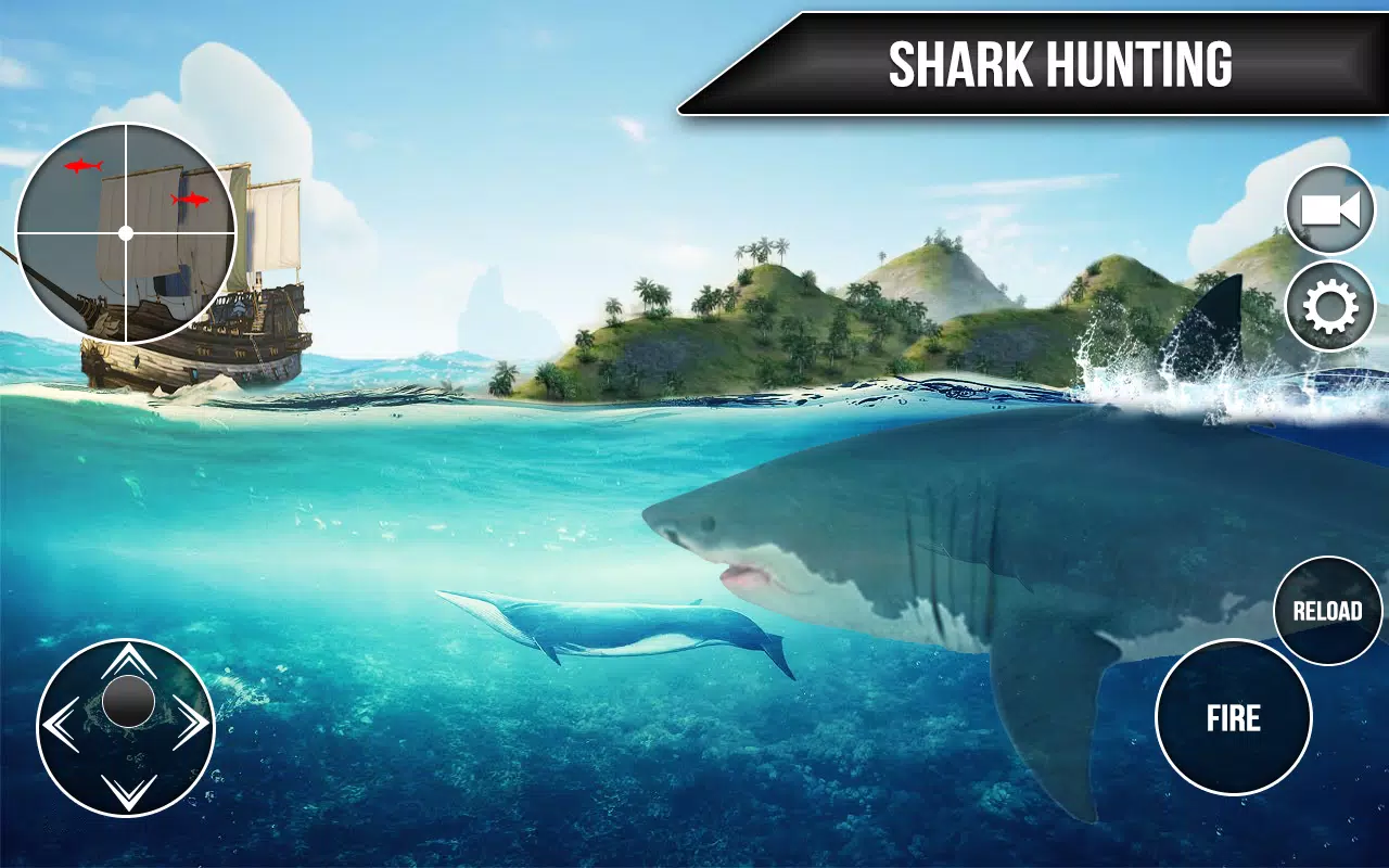 Wild Shark Fish Hunting game Скриншот 3