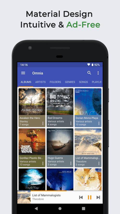 Omnia Music Player Screenshot 0