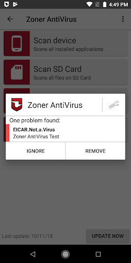 Zoner AntiVirus Schermafbeelding 2