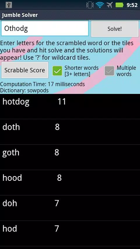Jumble Solver 스크린샷 0