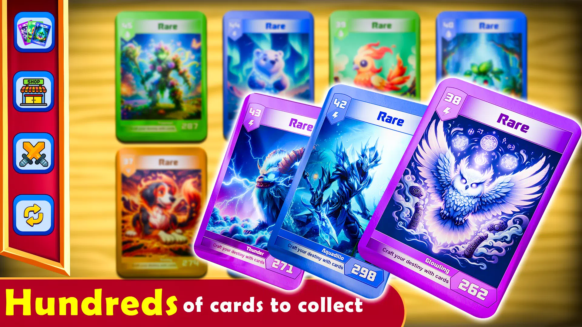 Monsters Card Collector Game Tangkapan skrin 2