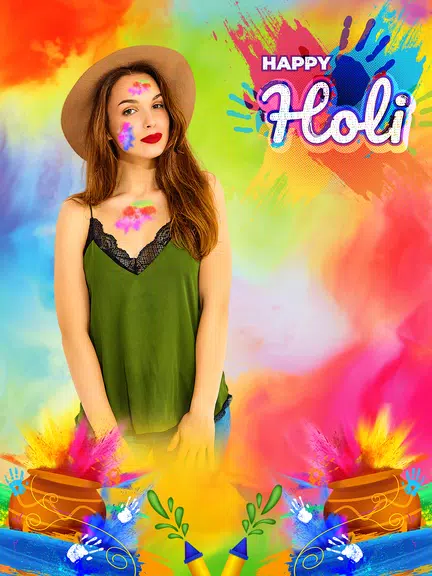 Happy Holi Video Maker Captura de pantalla 1