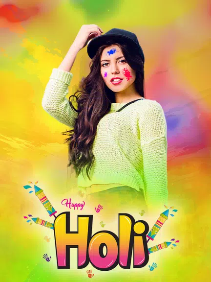 Happy Holi Video Maker Captura de pantalla 3