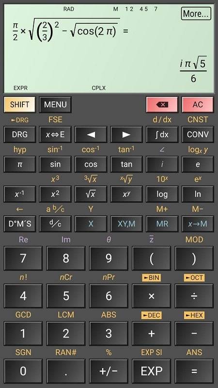 HiPER Scientific Calculator Capture d'écran 1