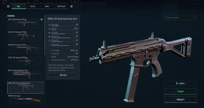 Delta Force: Top SMG 45 Build Guide mit Volllast- und Importcode