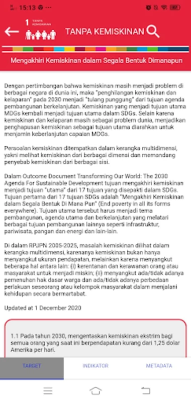 SDG Metadata Indonesia Ảnh chụp màn hình 2