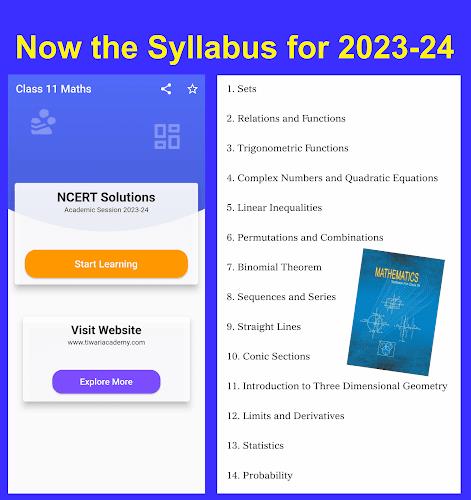 Class 11 Maths for 2023-24 Capture d'écran 0