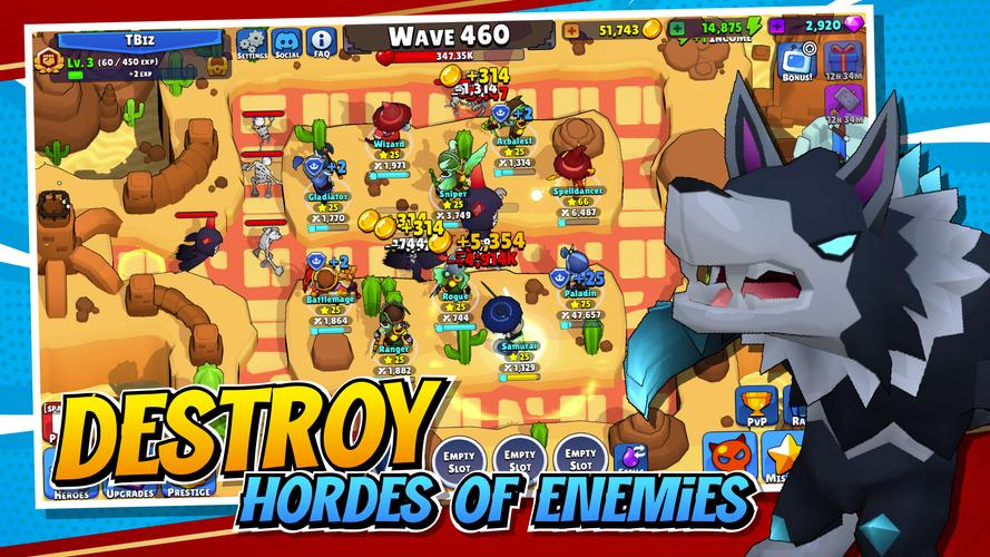 Idle Hero TD Tower Defense RPG Ảnh chụp màn hình 1