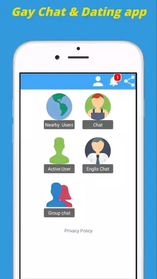 Gay Chat App & Gay Dating App Captura de tela 0