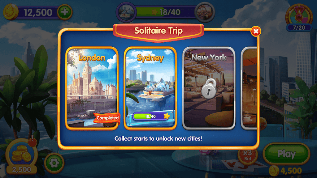 Solitaire Trip: Classic Tripeaks Card Game Schermafbeelding 3