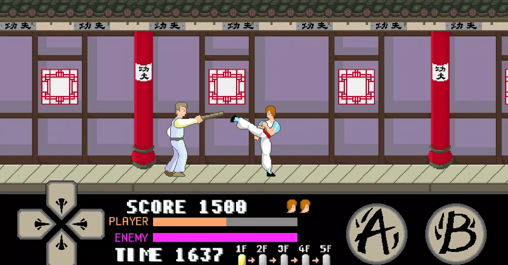 kung fu master arcade Zrzut ekranu 3