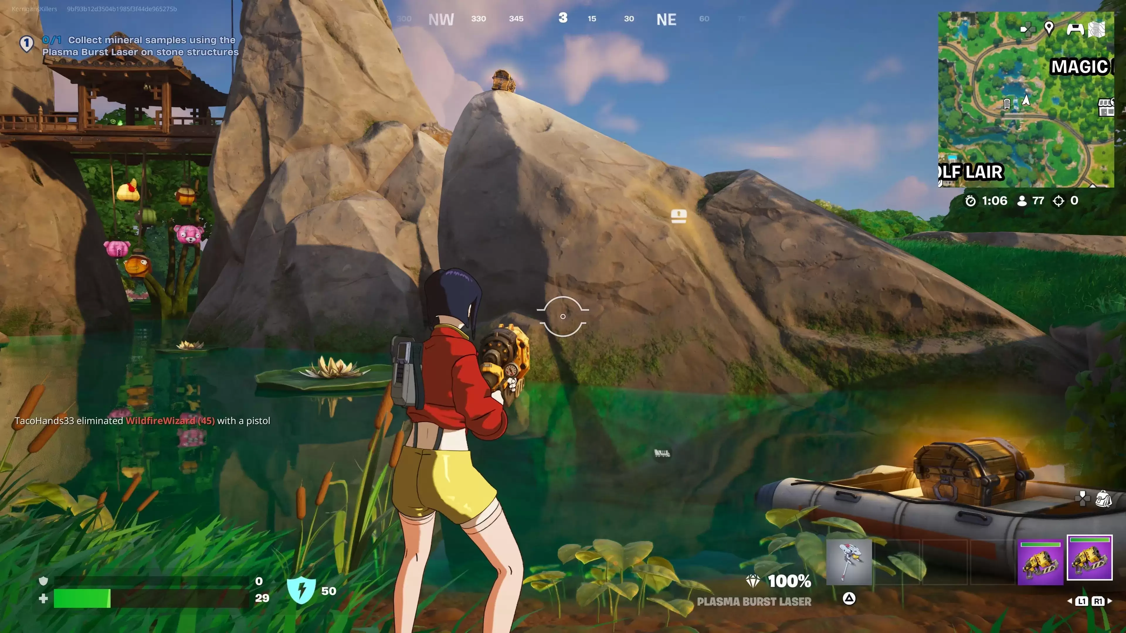 Fortnite Capítulo 6: Colete amostras minerais com laser de ruptura de plasma - Guia