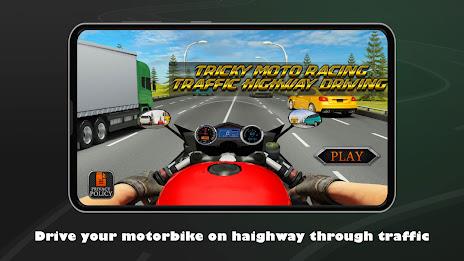 Tricky Moto Highway Driving Schermafbeelding 0