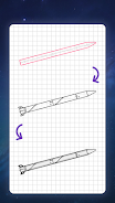 How to draw rockets by steps Zrzut ekranu 1