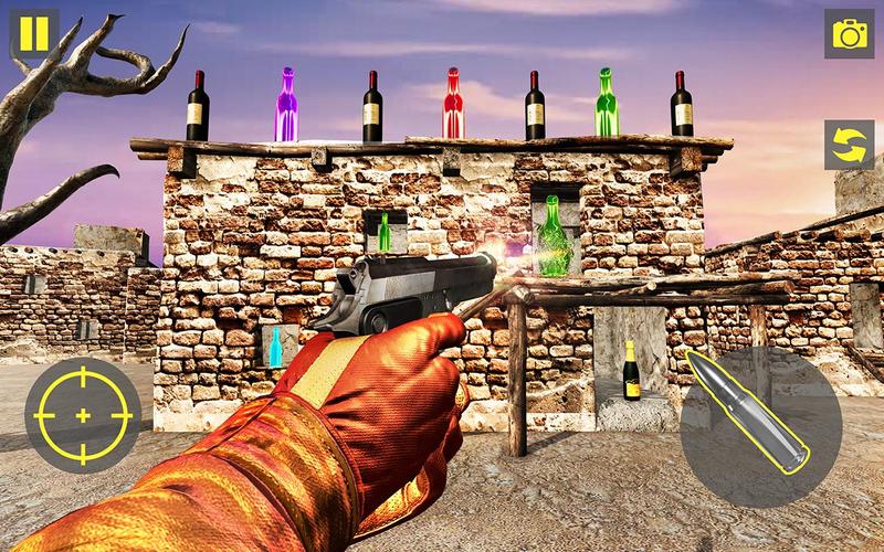 Real 3D Bottle Shooting Game Скриншот 2