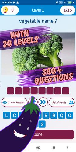 Guess the vegetable game Screenshot 2