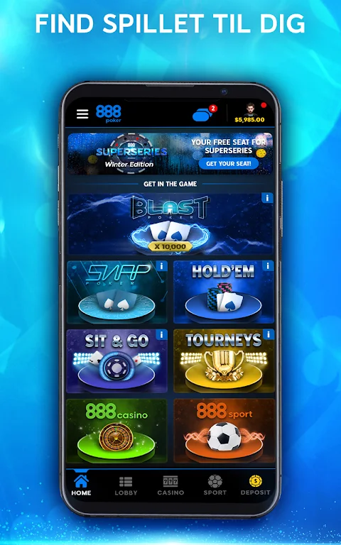 888 Poker - Spil Texas Holdem應用截圖第2張
