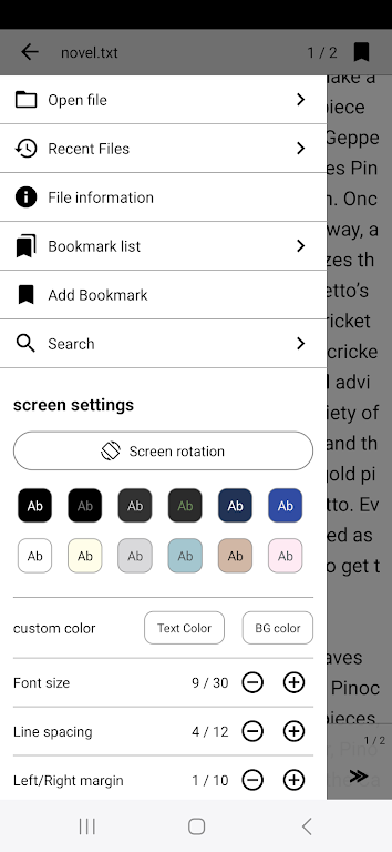 Schermata Readbook - Text Viewer 1