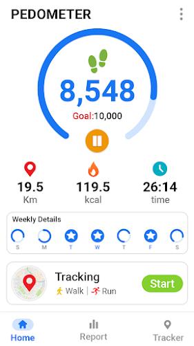 Pedometer - Step Tracker ဖန်သားပြင်ဓာတ်ပုံ 1