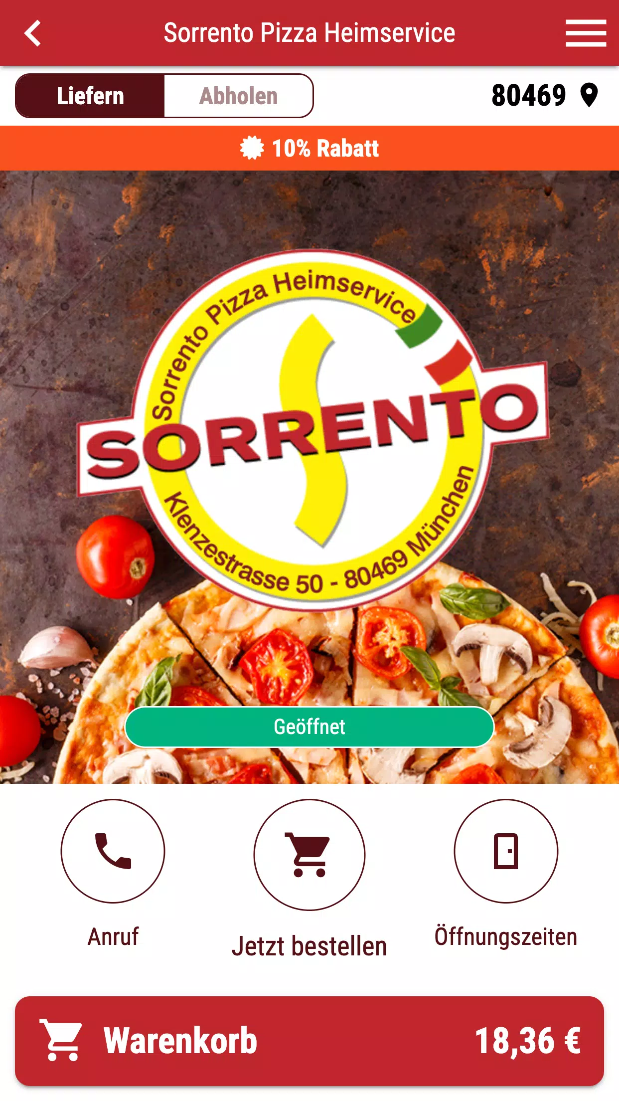 Sorrento Pizza Heimservice Schermafbeelding 0