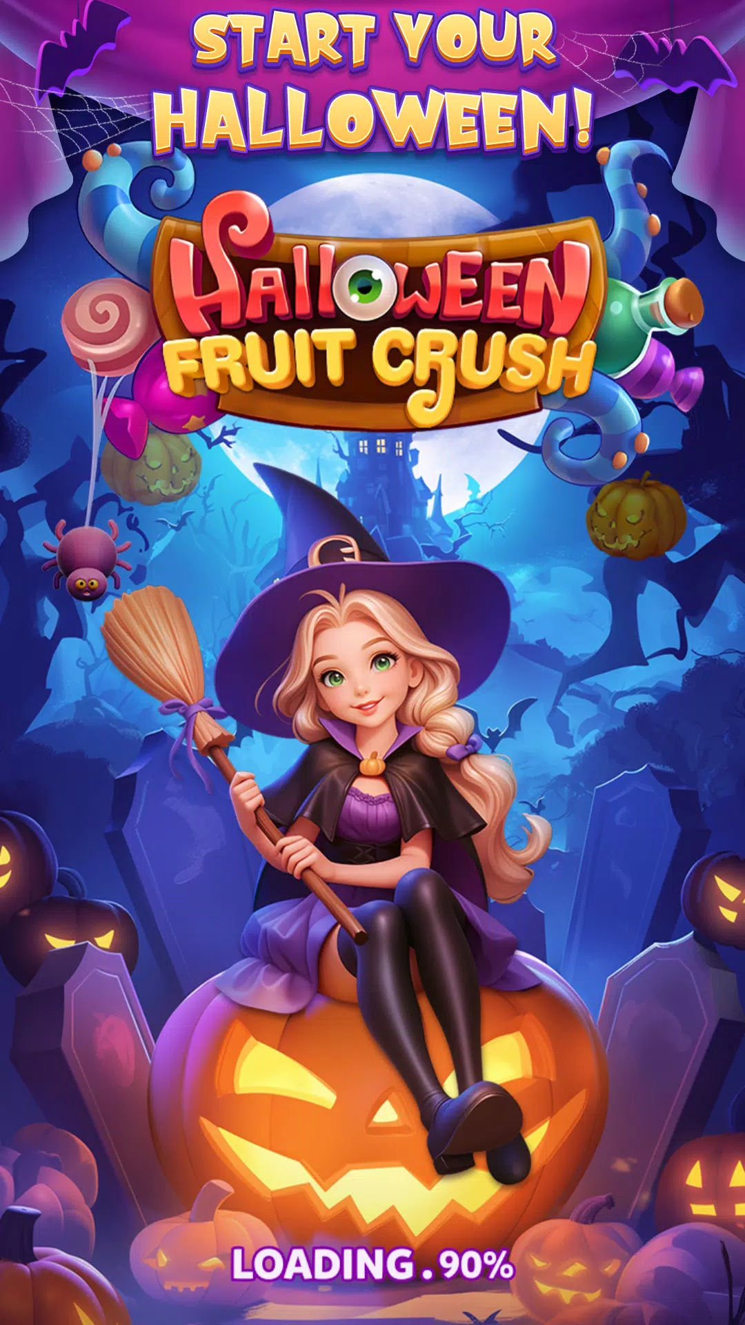 Halloween Fruit Crush স্ক্রিনশট 0