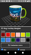 3D Mug Mockup Designer ภาพหน้าจอ 0