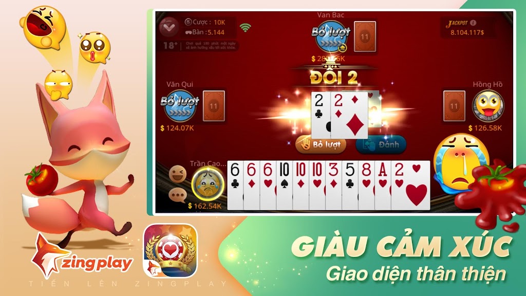 Tiến lên Miền Nam - Tiến Lên - ZingPlay ဖန်သားပြင်ဓာတ်ပုံ 2