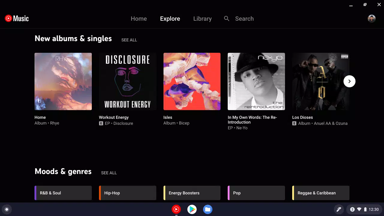 YouTube Music for Chromebook Screenshot 1