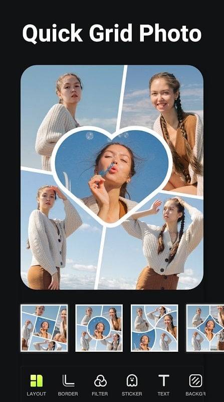 Grid Photo Collage Maker Quick Ảnh chụp màn hình 0