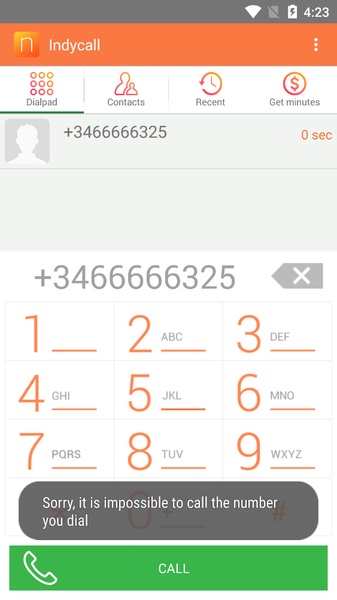 IndyCall - calls to India應用截圖第0張