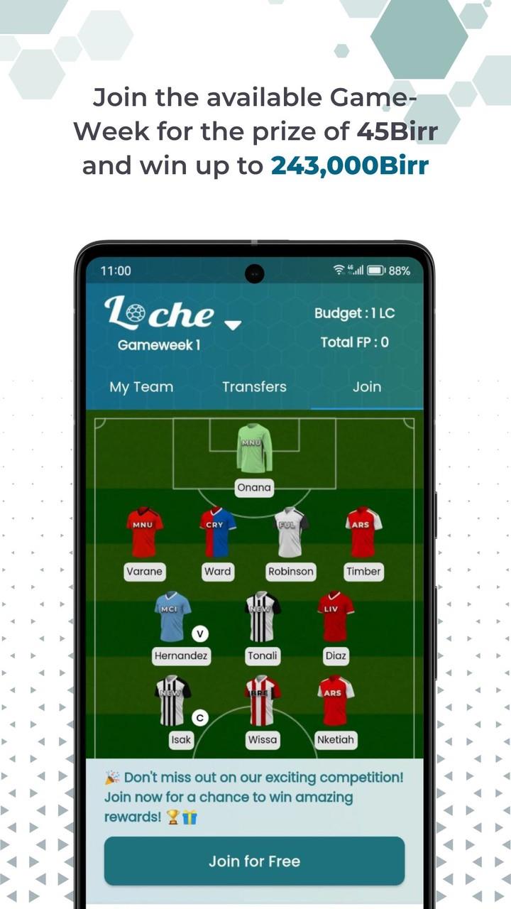 Loche Fantasy Football Tangkapan skrin 2